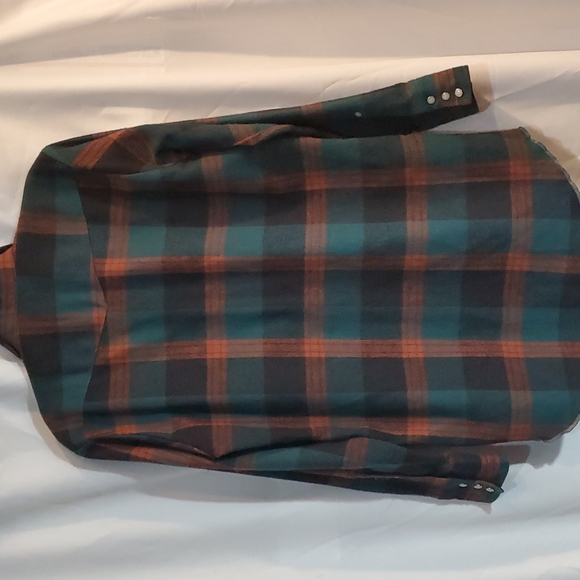 Vintage Saddle King Western Pearl Snap Plaid Cowboy Cotton Shirt Medium - Picture 7 of 16